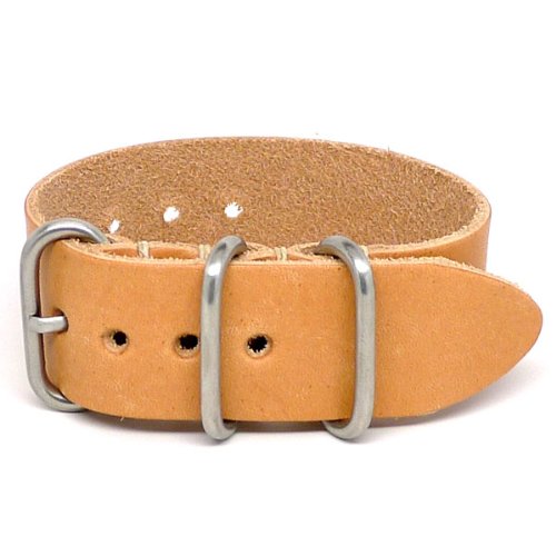 DaLuca 1 Piece NATO Watch Strap - Natural Matte Buckle 18mm DaLuca 1 Piece NATO Watch Strap - Natural Matte Buckle 18mm
