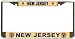New Jersey State Flag Chrome Metal License Plate Frame Holder