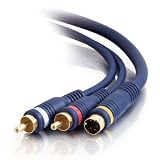 C2G / Cables to Go 29124 Velocity SVideoandRCA Stereo Audio Cable, Blue (3 Feet/0.91 Meters)