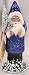 Ino Schaller Paper Mache Santa with Dark Blue Glitter Coat