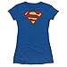 Trevco Inc Womens Superman T-Shirt Blue