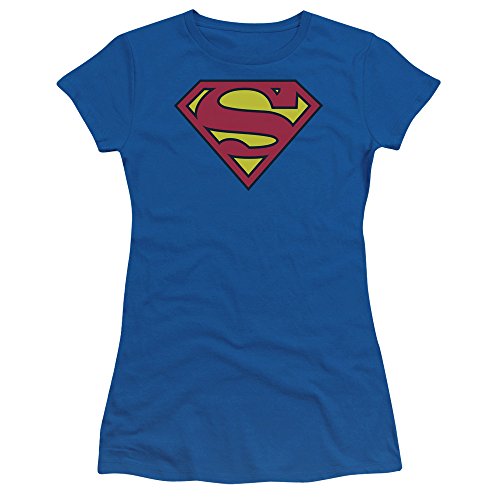 Trevco Inc Womens Superman T-Shirt Blue