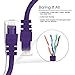 GearIt 10-Pack, Cat5e Ethernet Patch Cable 3 Feet - Snagless RJ45 Computer LAN Network Cord, Purple - Compatible with 10 Port Switch POE 10port Gigabit