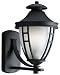 Progress Lighting P5494-09EB One-Light Etched Glass Wall Lantern with Photocell and 120 Normal Power Factor Electronic Ballast, Brushed Nickel