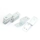 uxcell 角ブラケット　70mmx18mm　Z シェイプ　シルバートーン　金属素材　10個入り