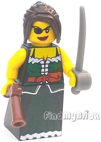 Lego female Minifigures queen of pirates with pistol and sword Generic