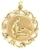 Aquarius, 14K Gold Charm