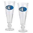 Dallas Mavericks NBA 2pc Pilsner Glass Set with Basketball on stem - Oval Logo by Great American Products