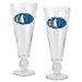 Dallas Mavericks NBA 2pc Pilsner Glass Set with Basketball on stem - Oval Logo by Great American Products