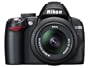 Nikon D3000 SLR-Digitalkamera (10 Megapixel) Kit inkl. 18-55mm 1:3,5-5,6G VR Objektiv (bildstab.)