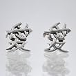 Small Chinese LOVE Symbol Stud Earrings in Sterling Silver, #9440
