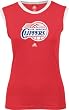 Los Angeles Clippers Women's adidas Sugar Logo Sleeveless Ringer Tee