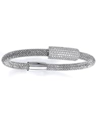Sterling Silver & Cz Bangle