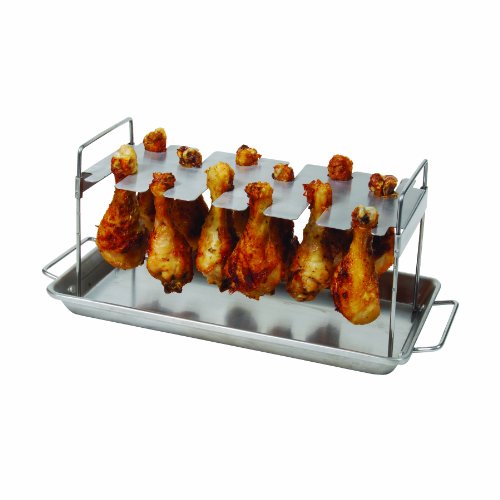 BBQ Grill Chicken Leg Wing Rack 12 Slot Outdoor Cooking Oven Smoker