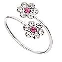 Treasure Box - Silver and Diamante Flower Toe Ring