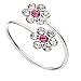 Treasure Box - Silver and Diamante Flower Toe Ring