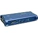 TRENDnet 4-Port USB KVM Switch Kit with Audio (Includes 4x KVM Cables) TK-409K (Blue)