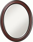 Zhivago Cherry Beveled Oval Wall Mirror,23.5 x 29.5 Framed