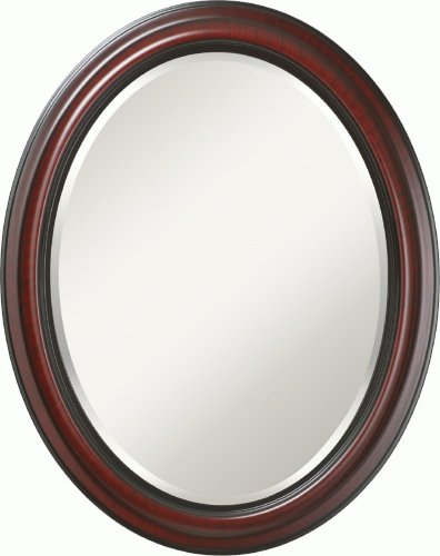 Zhivago Cherry Beveled Oval Wall Mirror,23.5 x 29.5 Framed