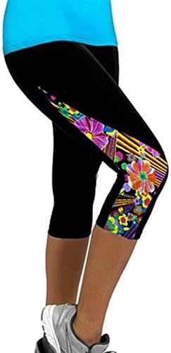 Cloudy Arch Fashion Women's Slimming Stretch Short Leggings Under Knee Yoga Pants (,44)