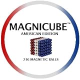 Magnicube Magnet Balls American Edition {Red, White, Blue} 216 Piece Magnetic Puzzle (Tin Gift Set)