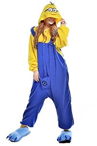 Newcosplay Polar Fleece Onesies Pajamas (S, Minion)
