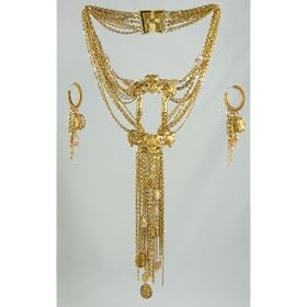Golden Chains and Gargoyle Buckle Set