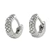 Sterling Silver Pave Style Hugger Earings