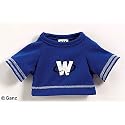 WEBKINZ CLOTHING BLUE FOOTBALL JERSEY WITH FEATURE CODE