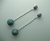 18k White Gold Diamonds and Tsavorites Earrings