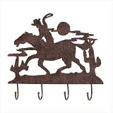 Metal Cowboy Wall Hooks Coat Hat Rack Wild West Prairie