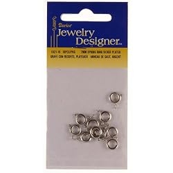 7mm Spring Ring, Silver Plated, 10 Pc/Pkg