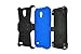 Alcatel One Touch Pop Icon 2 LTE A846L Armor Case, The3Knights[TM] Armor Shock Proof Heavy Duty Stand Cases with Swivel Belt Clip Cover + Stylus + Premium Screen Guard (BLUE)