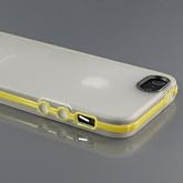 ZuGadgets White + Yellow Side /Stylish New iPhone 5 5G TPU Clear Case Cover Shell (7978-3)