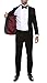 Ferrecci 2 Piece Suits for Men Slim Fit Solid Wedding Prom Tuxedo Suit with Two Buttons Notch Lapel Blazer and Pants Tuxedo Suits for Men Black