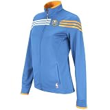 NBA adidas Denver Nuggets Ladies Powder Blue On-Court Full Zip Track Jacket (Large)