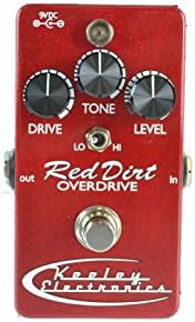 Keeley Electronics Red Dirt Overdrive Pedal Bundle w/ 4 free Items: StageTrix Setting Saver Pen, StageTrix Pedal Fastener, 2x Hosa Patch Cables