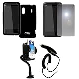 EMPIRE Black Silicone Skin Case Cover + 360 Degree Rotatable Car Windshield ....