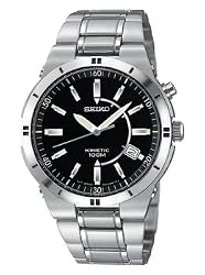 Seiko Men's SKA347 Kinetic Silver-Tone Watch