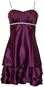 Satin Bubble Mini Dress Prom Gown