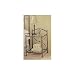 Bronze finish metal and glass nightstand