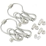 LED - Accessory Kit for 2 Wire, 3/8 in. Rope Light - Includes (2) 6 ft. Rectifier Power Cords, (3) Connectors, (2) End Caps - FlexTec M634