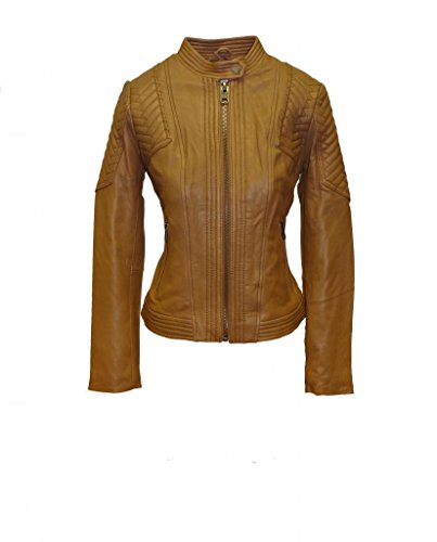 Michael Kors Women's Moto Leather Jacket with Snap Collar