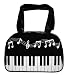 Piano Keyboard Music Staff PVC Purse Bag