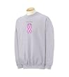 Personalized custom printed pink breast cancer awareness support ribbon on sweatshirt Personalized custom printed pink breast cancer awareness support ribbon on sweatshirt