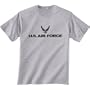 Air Force Short Sleeve T-Shirt - Military Style Physical Training T-Shirt in gray - Medium