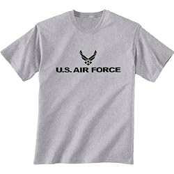 Youth Air Force Short Sleeve T-Shirt - Military Style Physical Training T-Shirt in gray