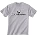 Youth Air Force Short Sleeve T-Shirt - Military Style Physical Training T-Shirt in gray