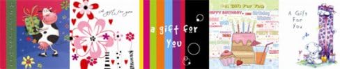 50 Folded 2.75" x 2.75" "A Gift for You" Designer Quality Cards (Perfect as Gift Tags or Note Cards) at Wholesale Price - Pack of 50 cards in 5 different designs with 10 for each design (WHOLESALE)