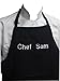 CHEFSKIN Personalized Embroidery Apron Choose Color and Name (Children Small) White